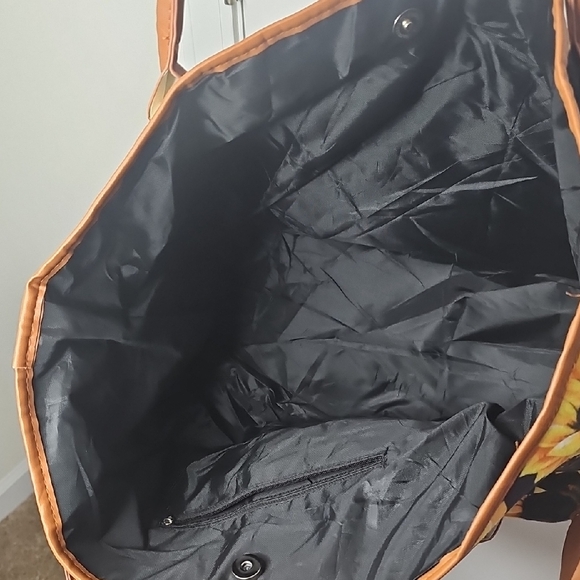 Sunflower Print Tote Bag - Picture 3 of 9